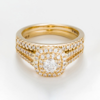 Atelier du diamant Women's 'Carré Passion' Ring Set