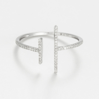 Atelier du diamant Women's 'Parallèle Asymétrique' Ring