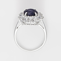 Atelier du diamant Women's 'Soleil Bleu' Ring
