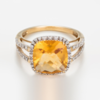 Atelier du diamant Women's 'Divine Citrine' Ring