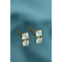 Atelier du diamant Boucles d'oreilles 'Single Diamond' pour Femmes