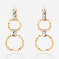 Atelier du diamant Boucles d'oreilles 'Gold Circles' pour Femmes