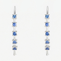 Atelier du diamant Women's 'ColorBlue Line' Earrings
