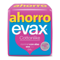 Evax 'Cottonlike Normal Wings' Pads - 64 Pieces