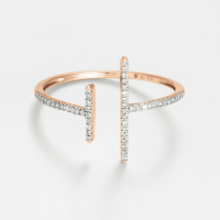Comptoir du Diamant Women's 'Parallèle Asymétrique' Ring