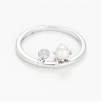 Comptoir du Diamant Bague 'Dazzling Pearl' pour Femmes