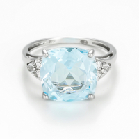 Comptoir du Diamant Bague 'Blue Light' pour Femmes
