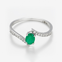 Comptoir du Diamant Women's 'Belle Émeraude' Ring