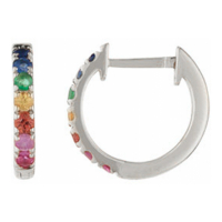 Comptoir du Diamant Women's 'Colorful Love' Earrings