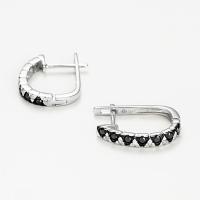 Comptoir du Diamant Women's 'Black And White' Earrings
