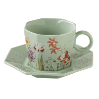 Easy Life Porcelain Tea Cup & Saucer 270ml in Color Box Eden
