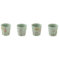 Easy Life Set 4 Porcelain Coffee Cups 120ml in Color Box Eden