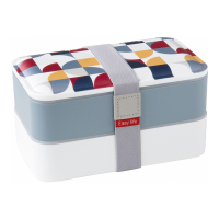 Easy Life 2 Layers Pp Lunchbox In Colour Box Geometric 2