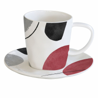 Easy Life Porcelain Cup & Saucer 250ml in Color Box Elements - Vers.C