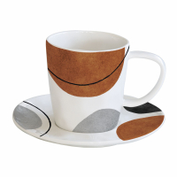 Easy Life Porcelain Cup & Saucer 250ml in Color Box Elements