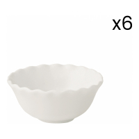 Easy Life 6 Porcelain Bowls Ø 10 Cm Onde White