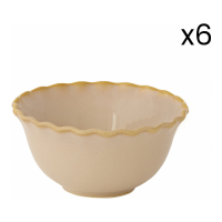 Easy Life 6 Porcelain Bowls Ø 12 Cm Onde Sand