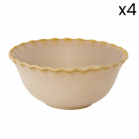 Easy Life 4 Porcelain Bowls Ø 16 Cm Onde Sand
