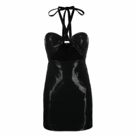 ROTATE 'Foil Jersey' Mini Kleid für Damen