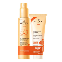Nuxe 'Spray Fondant SPF50 Sun + Shampooing Douche Après-Soleil' Sonnenpflege Set - 2 Stücke