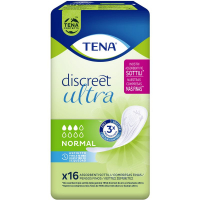 Tena Lady 'Discreet Ultra' Incontinence Pads - Normal 16 Pieces
