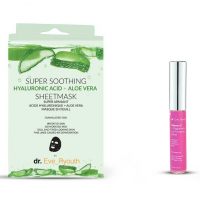 Dr. Eve_Ryouth 'Super Soothing Hyaluronic Acid & Aloe Vera + Vitamin E & Pepperm' Plumping Gloss, Sheet Mask