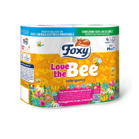 Foxy 'Love The Bee 3-Ply' Toilettenpapier - 4 Stücke