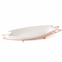 Evviva Food Server With Rose Gold Support 40X18