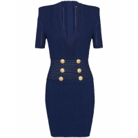 Balmain Robe mini 'Button Embellished' pour Femmes