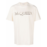 Alexander McQueen Men's 'Embroidered Logo' T-Shirt