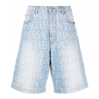 Versace Short en jean 'Logo' pour Hommes