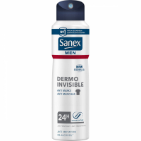 Sanex Déodorant spray 'Dermo Invisible deodorant anti-white spots 0% alcohol 24h' - 200 ml