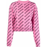 Balenciaga Women's 'Allover Logo' Sweater