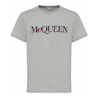 Alexander McQueen Men's 'Logo Embroidered' T-Shirt