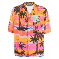 Palm Angels Men's 'Palm Tree  Bowling' Short sleeve shirt