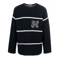 Palm Angels Men's 'Embroidered Monogram' Sweater