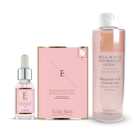 Eclat Skin London Coffret de soins de la peau 'Rosemary Extract + Rose Blossom Glow' - 3 Pièces
