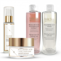 Eclat Skin London Coffret de soins de la peau 'Rosemary Extract + Hyaluronic Acid & Collagen' - 4 Pièces