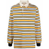 Gucci 'Logo Striped' Langärmeliges Poloshirt für Herren