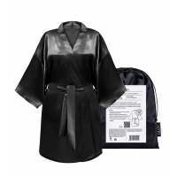 GLOV Kimono-Style Satin Bademantel