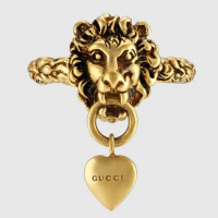 Gucci Women's 'Lion Head and Heart' Ring