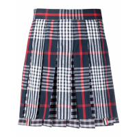 Thom Browne Women's 'Pleated Asymmetrical' Mini Skirt