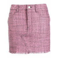 Stella McCartney Women's 'Mouline-Tweed Fringed-Hem' Mini Skirt