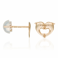 Oro Di Oro Girl's 'Dauphins Merveilleux' Earrings