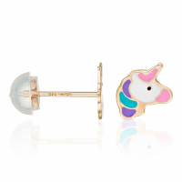 Oro Di Oro Girl's 'Petites Licornes' Earrings