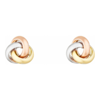 Oro Di Oro Boucles d'oreilles 'Noeud Tricolore' pour Femmes