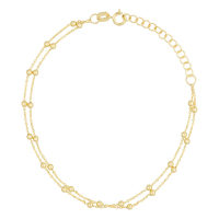 Oro Di Oro Bracelet 'Double Chaîne Boules' pour Femmes