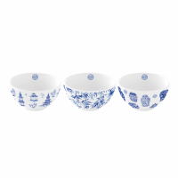 Easy Life Set 3 Assorted Porcelain Bowls Ø 9.5cm in Color Box Pagoda