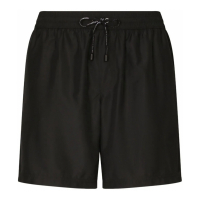 Dolce & Gabbana Men's 'Logo Patch' Swimming Shorts