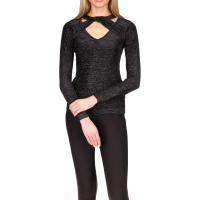MICHAEL Michael Kors Women's 'Velvet Twist Cutout' Long-Sleeved Dress